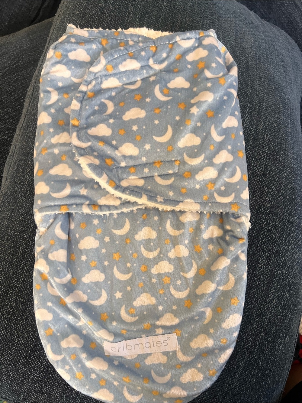 Blue Cloud & Moon Swaddle Sack for Baby